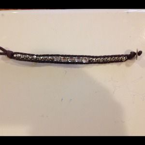 Brown leather bracelet