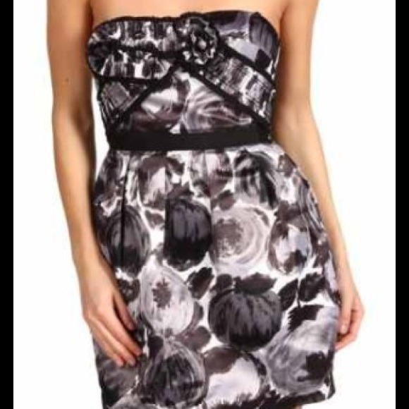 BCBG Black and White Cocktail Dress