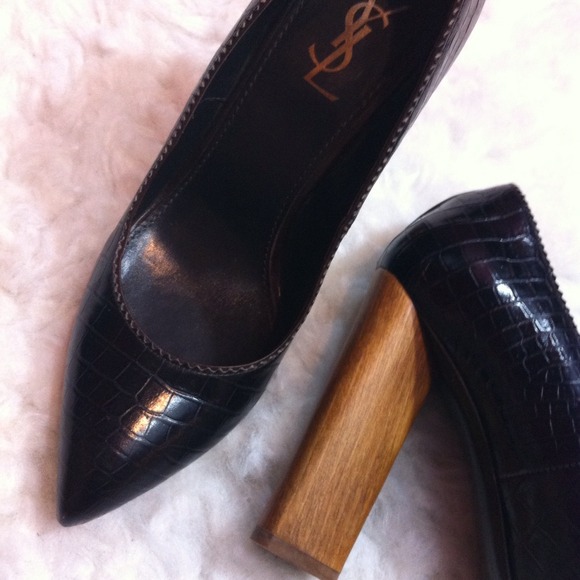 Authentic YSL Croc Embossed Heels! - Picture 4 of 4