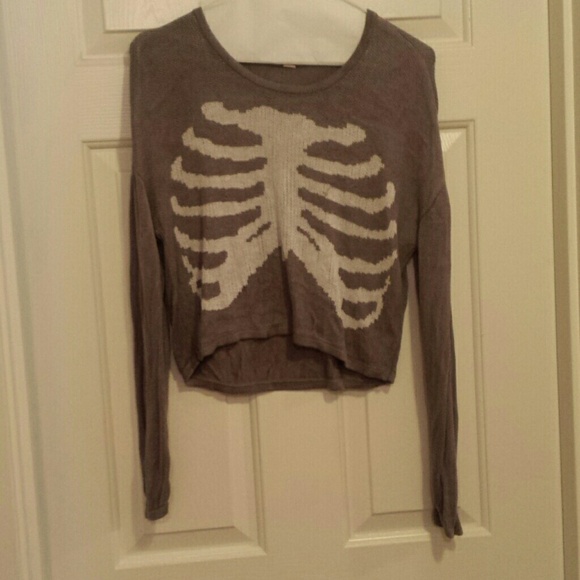 Cropped Rib Cage Sweater