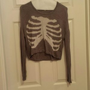 Cropped Rib Cage Sweater