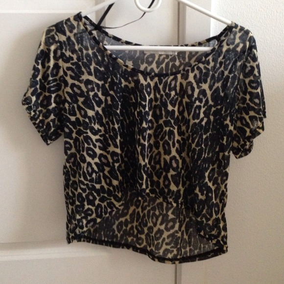 Aritzia leopard crop top