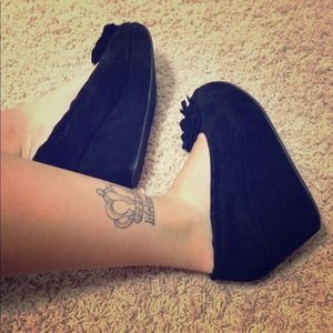 Black Formal Wedges