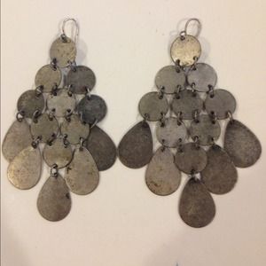 Silver dangling earrings