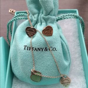 Tiffany set heart silver