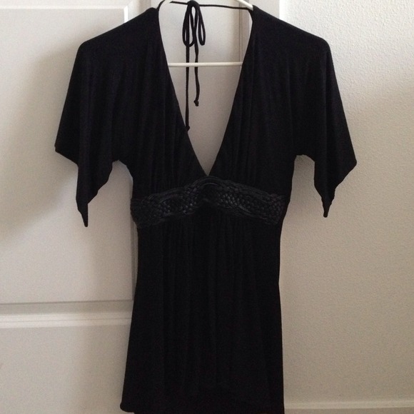 Sexy black top for a night out or a hot date