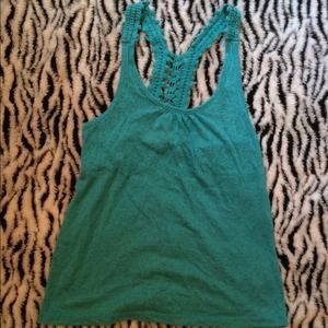 Turquoise burnout tank