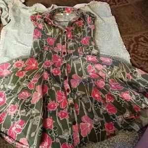 Girls size 10 12 cute dress floral pattern