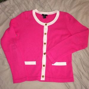 Retro style hot pink cardigan
