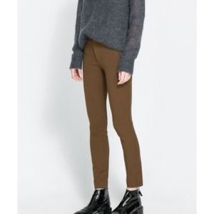 Zara Olive Legging Style Trousers