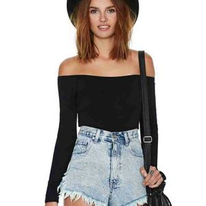 Nasty gal black half top