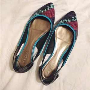 Aldo multi-color animal print flats