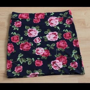 Floral Bodycon Skirt