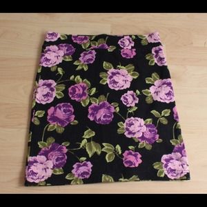 Floral Bodycon Skirt
