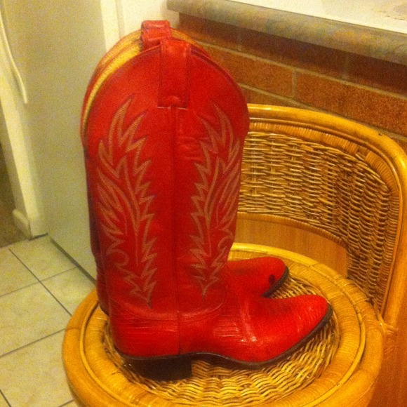 Justin red cowgirl boots