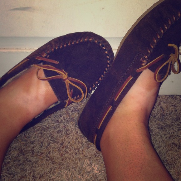 Brown moccasins