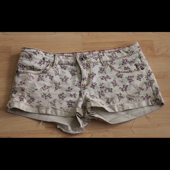 Denim Printed Shorts