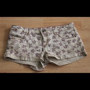 Denim Printed Shorts