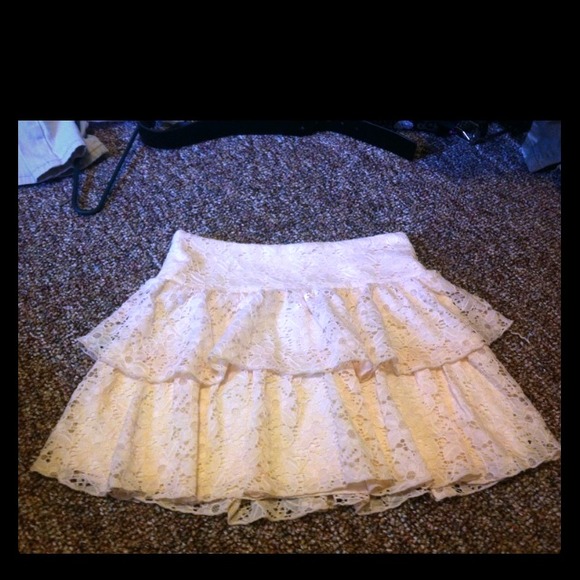 Cream Colored Lace Skirt