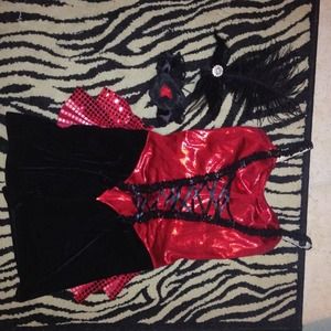 Burlesque theme dance costume