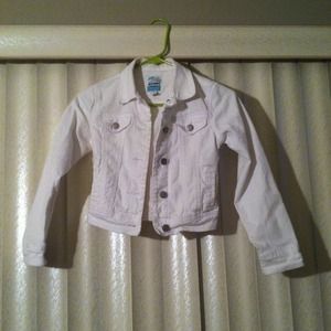 Girls White Denim Jacket (Kids)