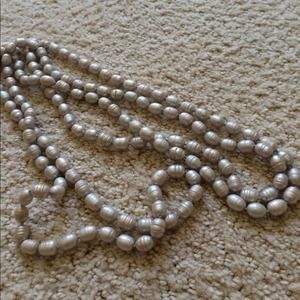 Faux pearl necklace