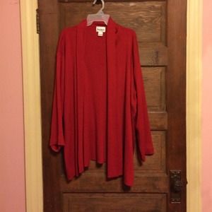 Red Hanes cardigan size 3x