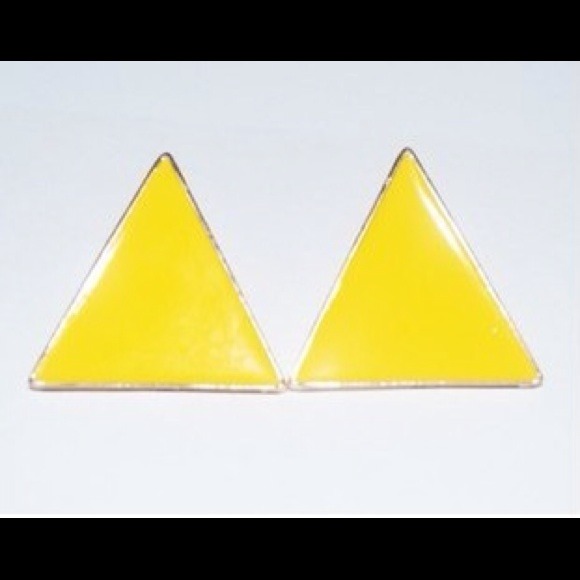 Yellow triangle studs