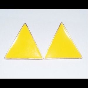Yellow triangle studs