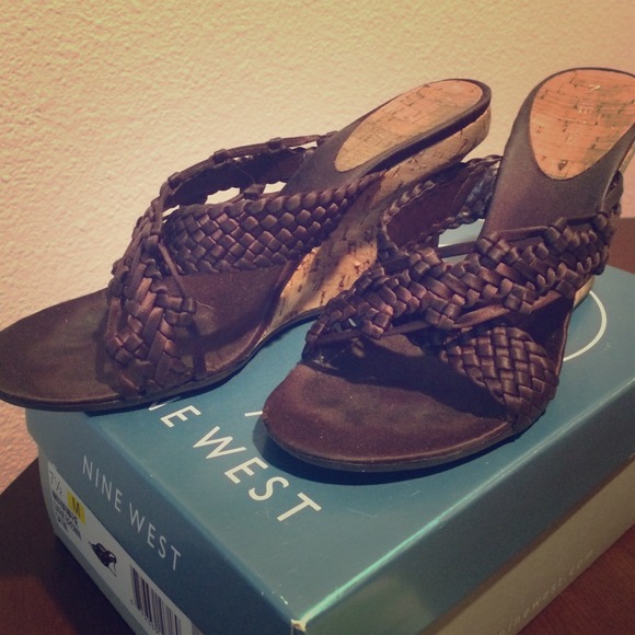 Nine West Brown High Heel Sandals