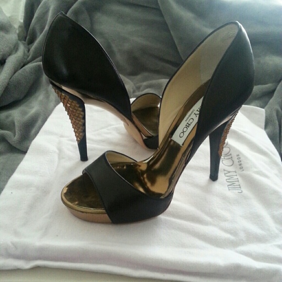 Authentic Jimmy Choo Leather Platforms