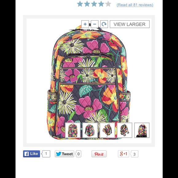 Vera Bradley Handbags - Need to sell asap! laptop backpack jazzy blooms !