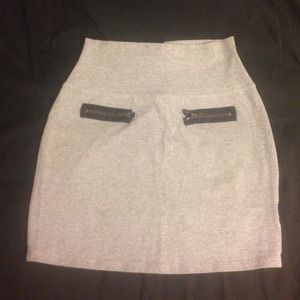High waisted mini skirt.
