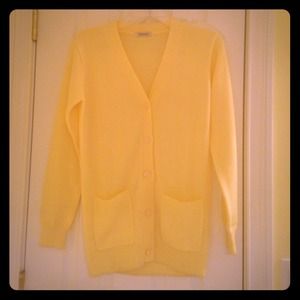 Yellow cardigan