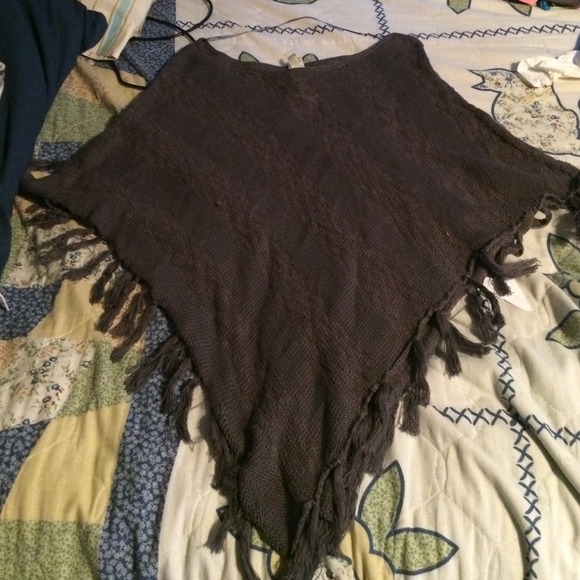 Outerwear - Grey poncho