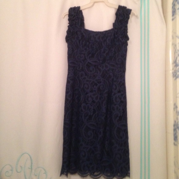 lilly pullitzer navy lace dress