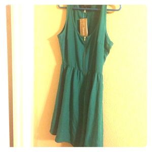 Dark green dress w/ partial open back