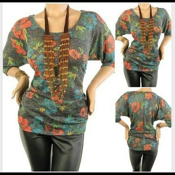 Stylish flower pattern woven top