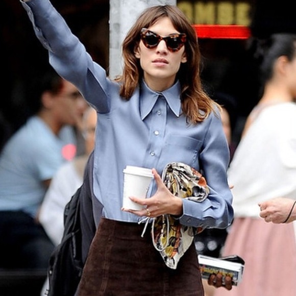 Silk collared shirt