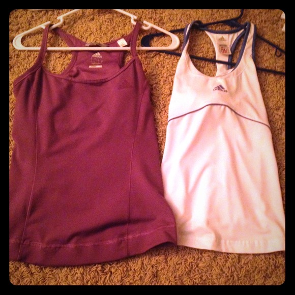 Two athletic tanks! Adidas!