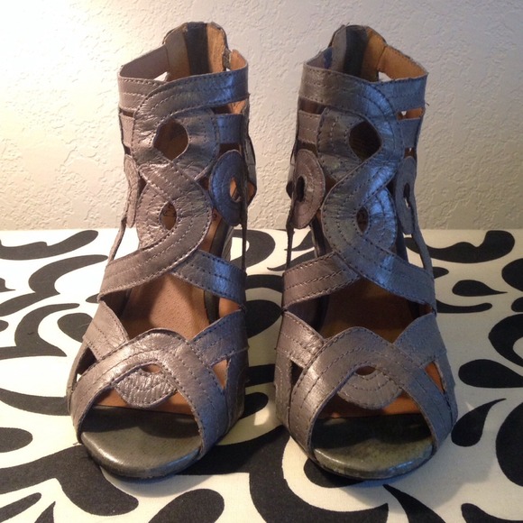 Crown Vintage Grey Wedge Sandals