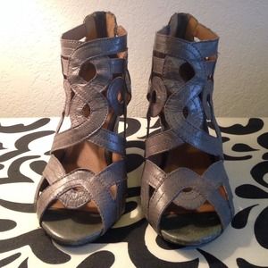 Crown Vintage Grey Wedge Sandals