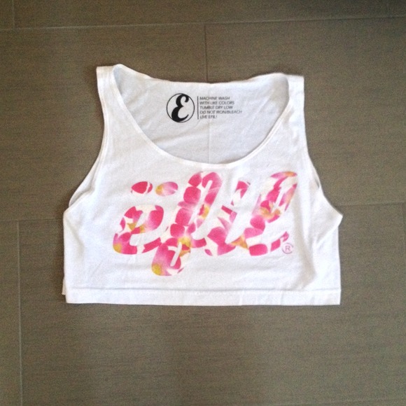 Floral crop tank top