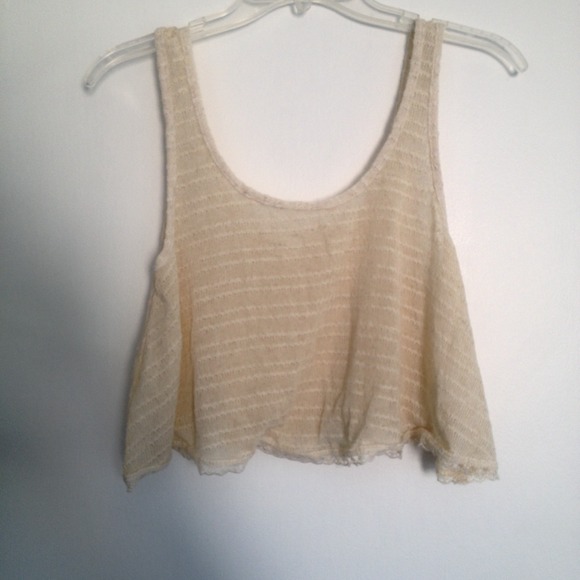 Knit crop tank top