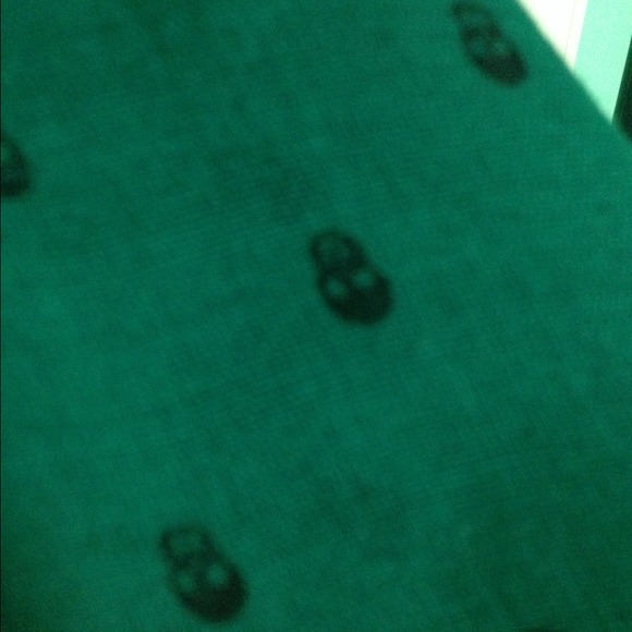 Sold in Bundle. Teal Skull Scarf - Picture 2 of 2