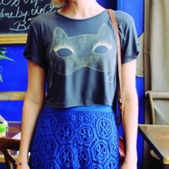 Cutie Cat Crop Top tee