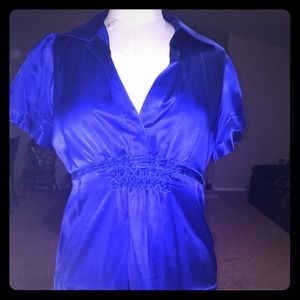 BCBG royal blue silky top