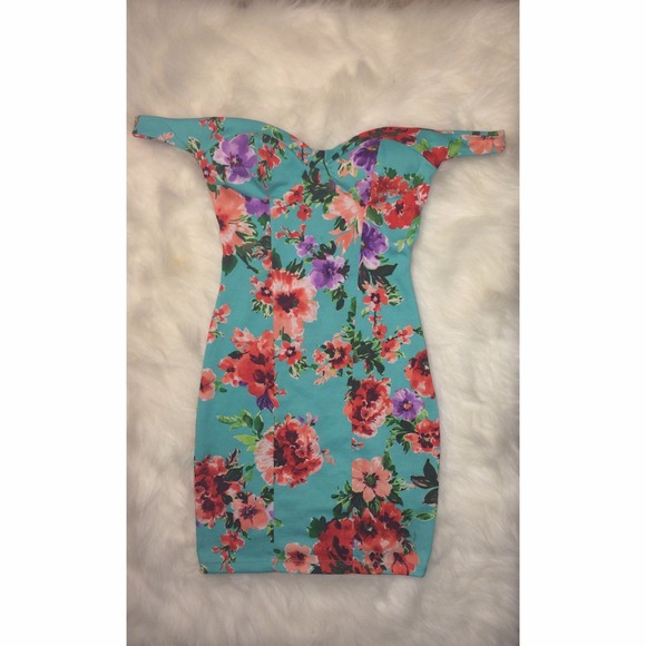 Off-The-Shoulder Floral Dress