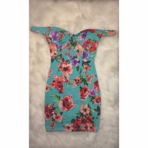 Off-The-Shoulder Floral Dress