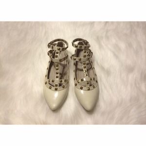 Valentino-Inspired Studded Flats (Size: 6)